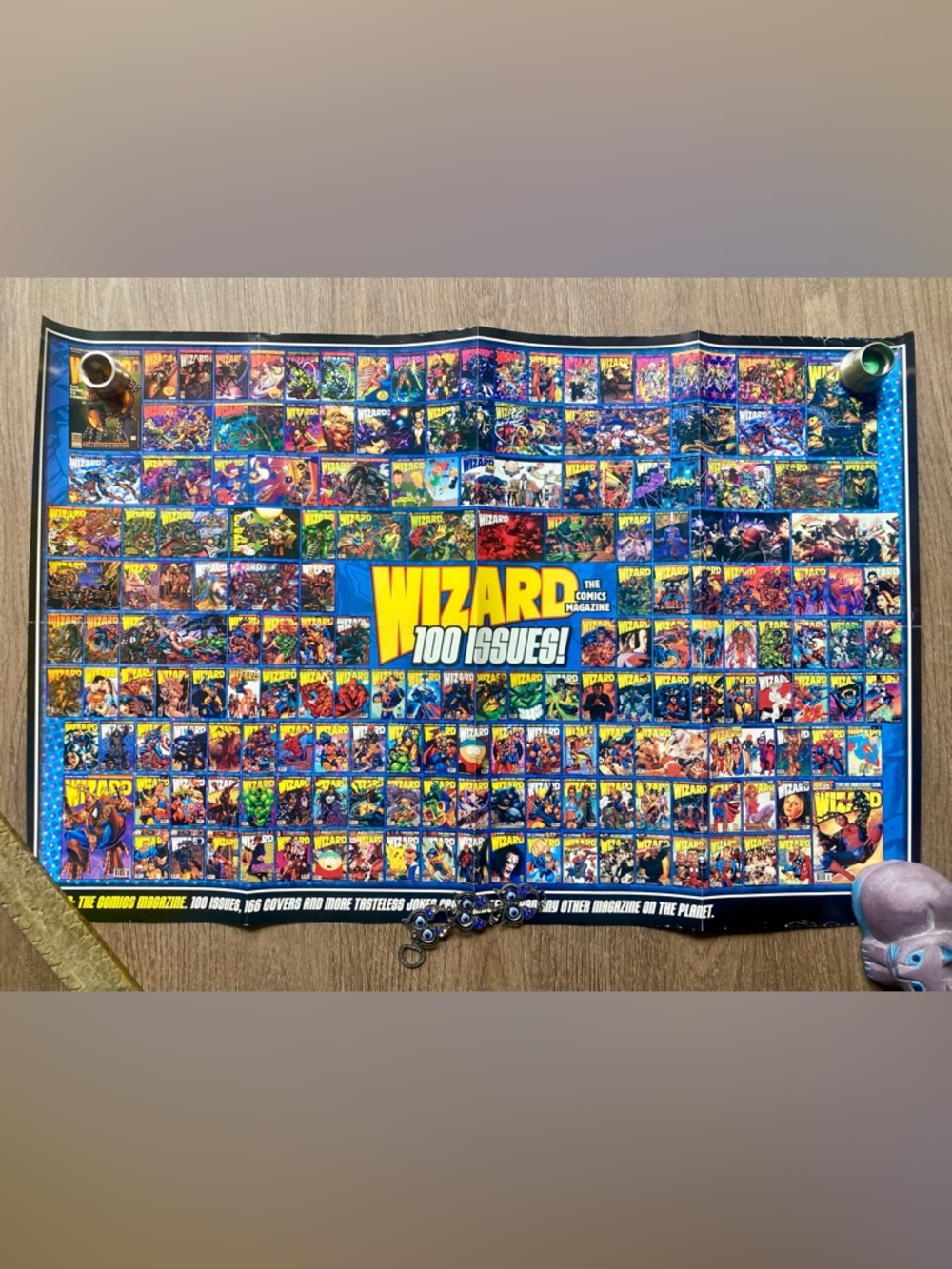 Wizard The Comics Magazine 100 Issues Poster, vintage in excellent condition